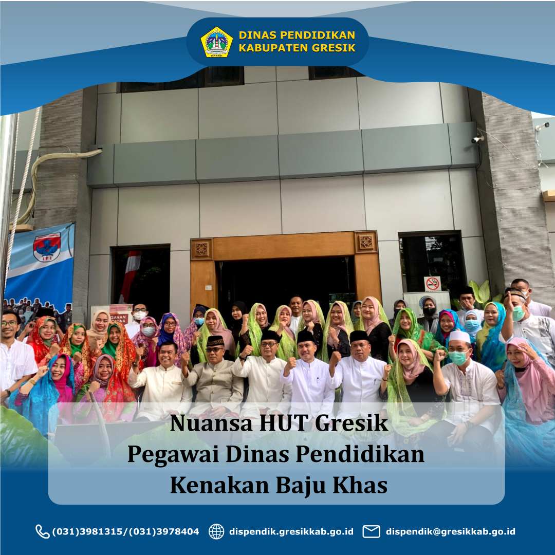 Nuansa HUT Gresik Pegawai Dinas Pendidikan Kenakan Baju Khas