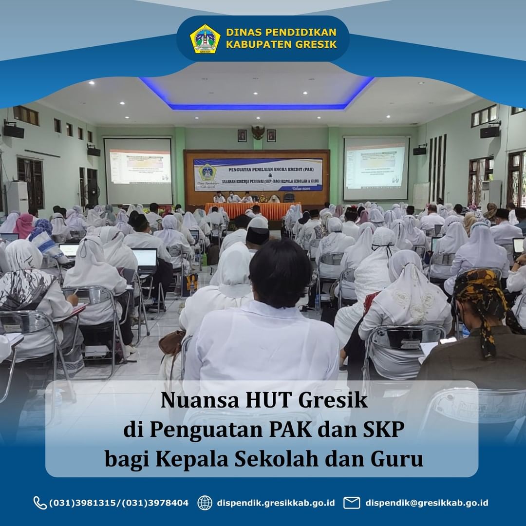 Nuansa HUT Gresik di Penguatan PAK dan SKP bagi Kepala Sekolah dan Guru