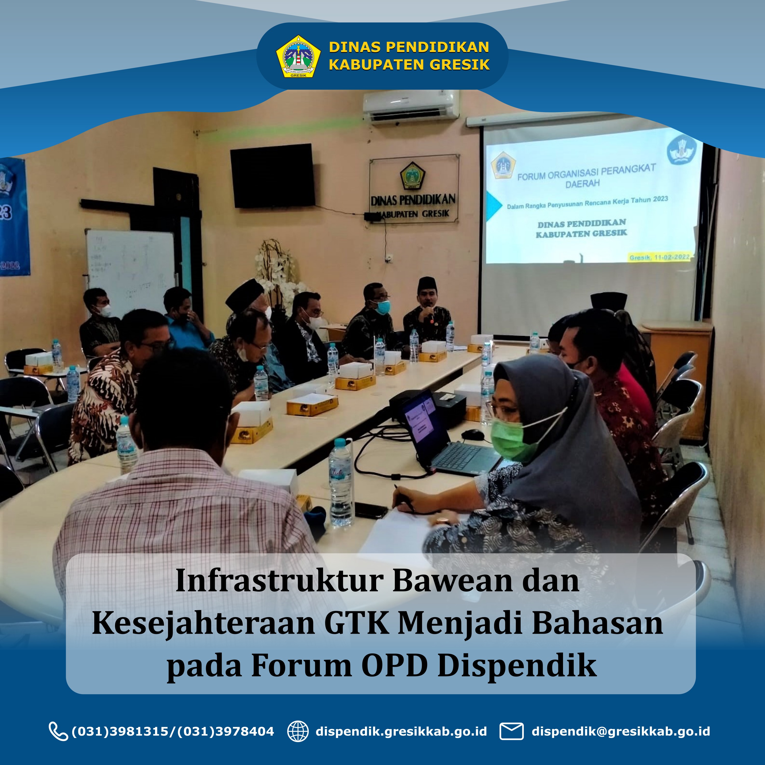 Infrastruktur Bawean dan Kesejahteraan GTK jadi bahasan pada Forum OPD Dispendik