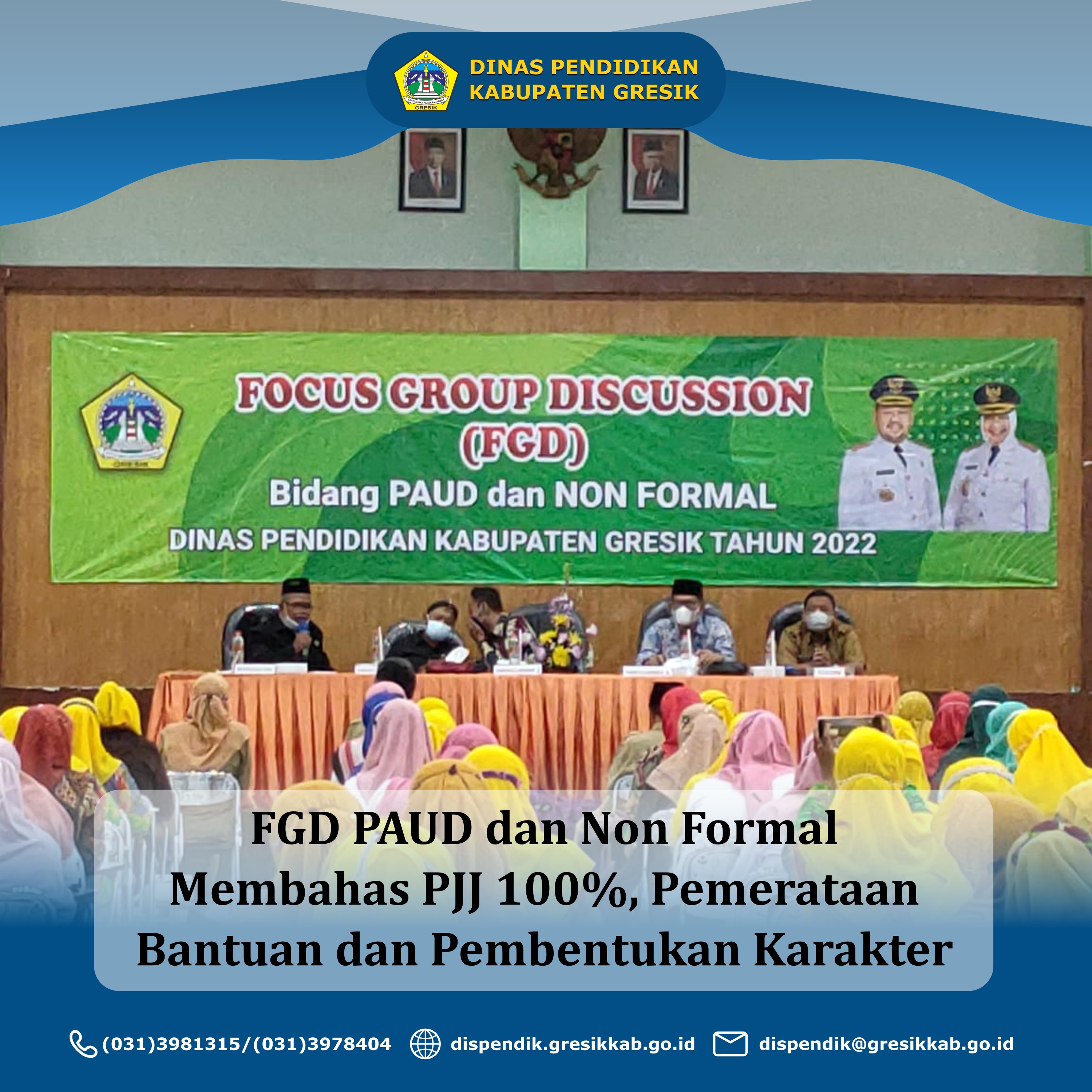 FGD PAUD dan Non Formal Membahas PJJ 100%, Pemerataan Bantuan dan Pembentukan Karakter