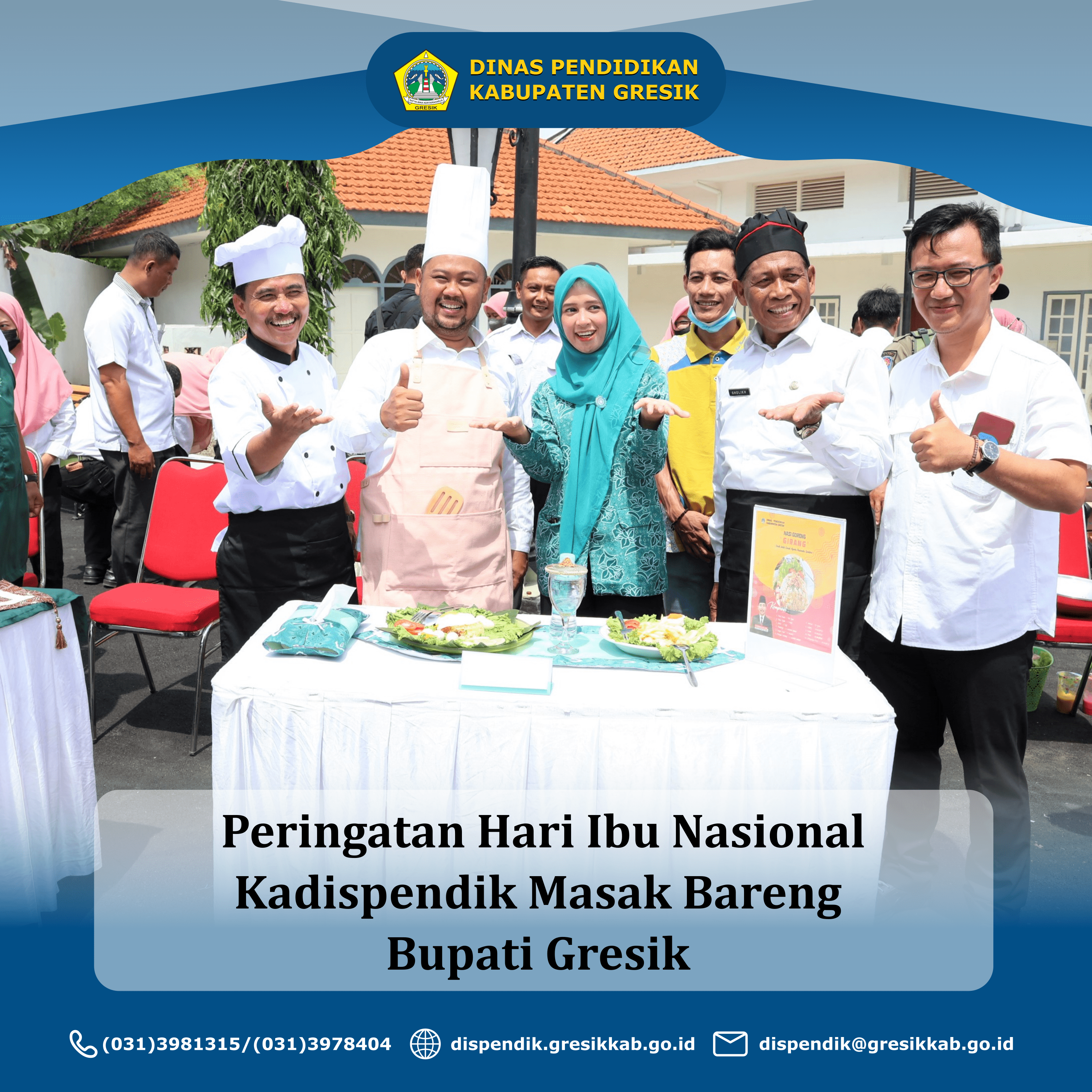 Peringatan Hari Ibu Nasional Kadispendik Masak Bareng Bupati Gresik