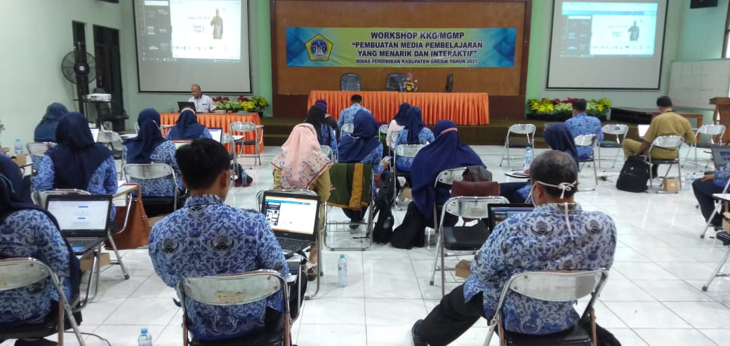 WORKSHOP KKG/MGMP DENGAN TEMA PEMBUATAN MEDIA PEMBELAJARAN YANG MENARIK DAN INTERAKTIF