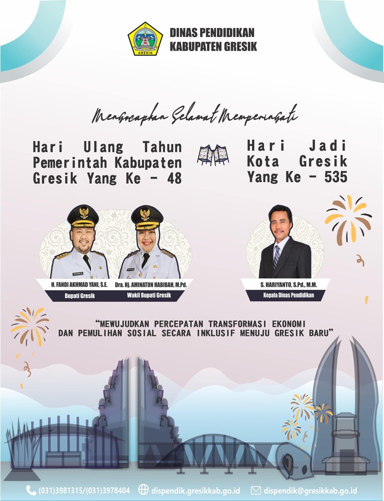 HUT Pemerintah Kabupaten Gresik Ke 48 & Hari Jadi Kota Gresik Ke 535