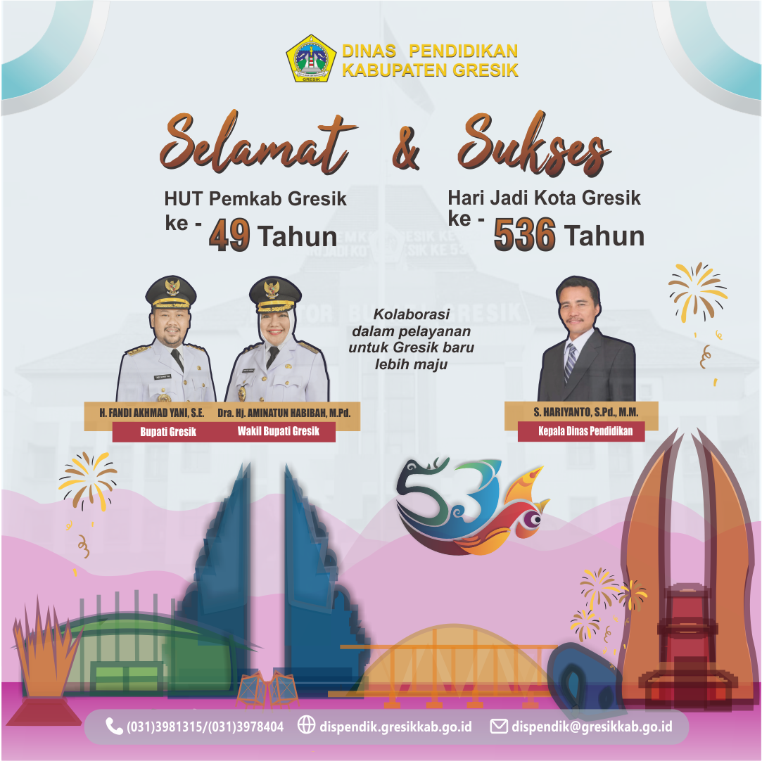 HUT Pemerintah Kabupaten Gresik Ke 49 & Hari Jadi Kota Gresik Ke 536